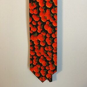 Beans McGee Vintage 100% Cotton Pumpkin Fall Necktie Tie
